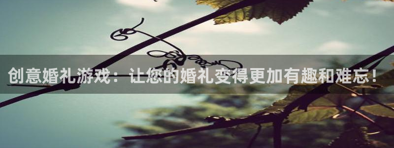 蓝冠娱乐集团：创意婚礼游戏：让您的婚礼变得更加有趣和难忘！